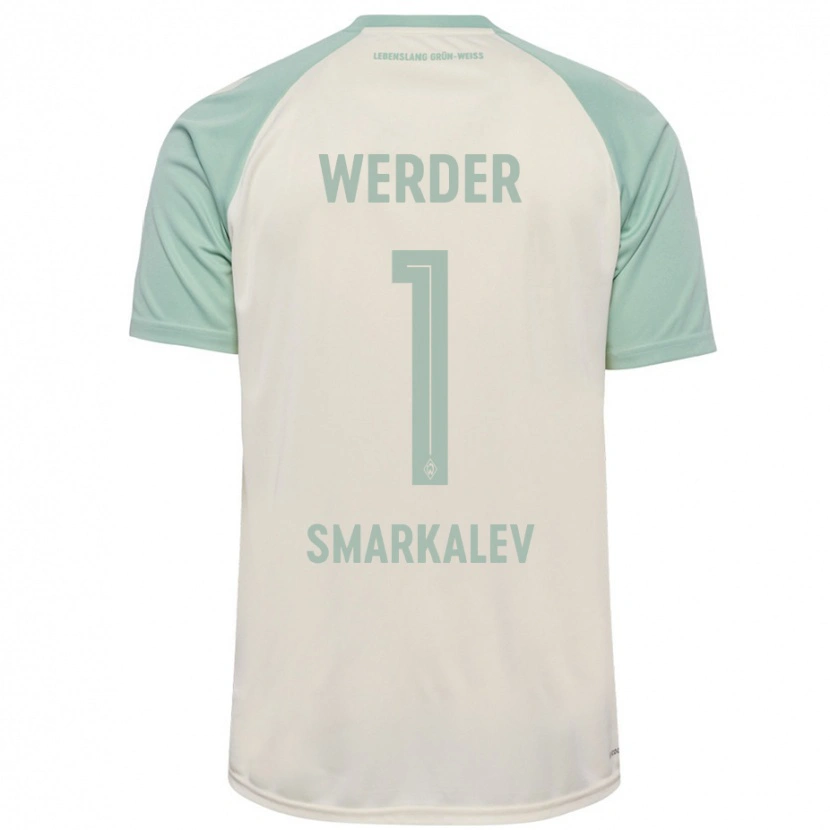 Danxen Barn Stefan Smarkalev #1 Benvit Ljusgrön Bortatröja Matchtröjor 2024/25 Tröjor T-Tröja