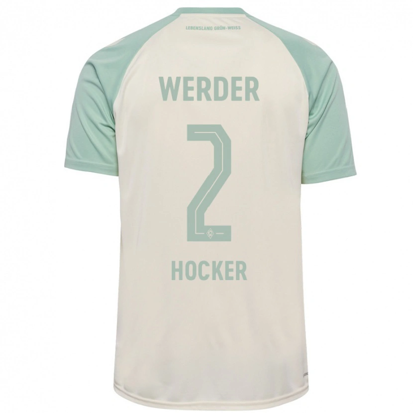 Danxen Barn Luca Höcker #2 Benvit Ljusgrön Bortatröja Matchtröjor 2024/25 Tröjor T-Tröja