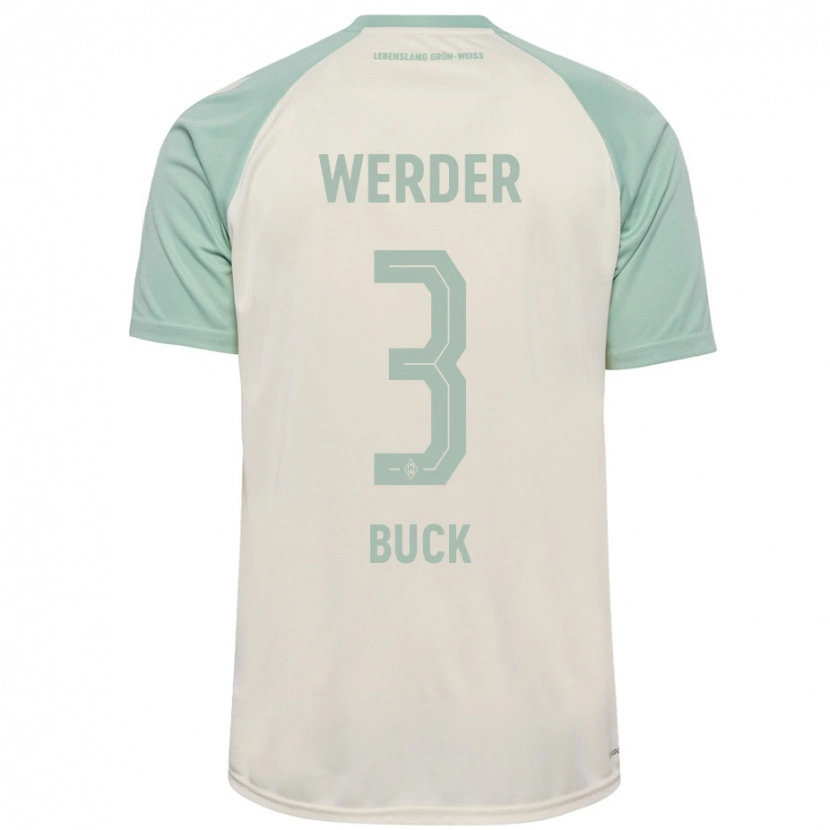 Danxen Barn Marten Buck #3 Benvit Ljusgrön Bortatröja Matchtröjor 2024/25 Tröjor T-Tröja