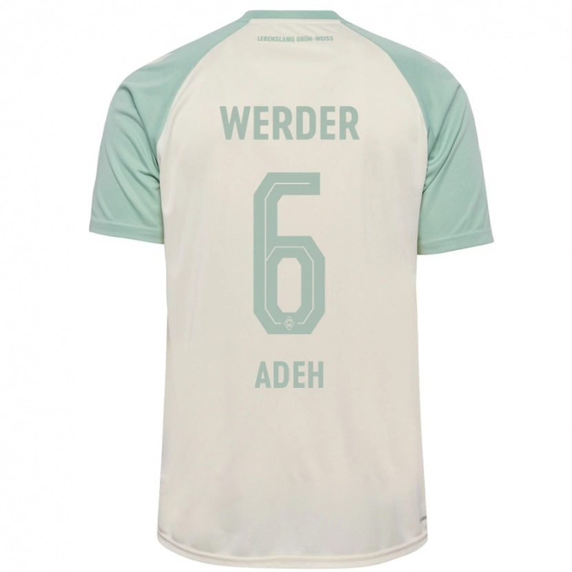 Danxen Barn Wesley Adeh #6 Benvit Ljusgrön Bortatröja Matchtröjor 2024/25 Tröjor T-Tröja