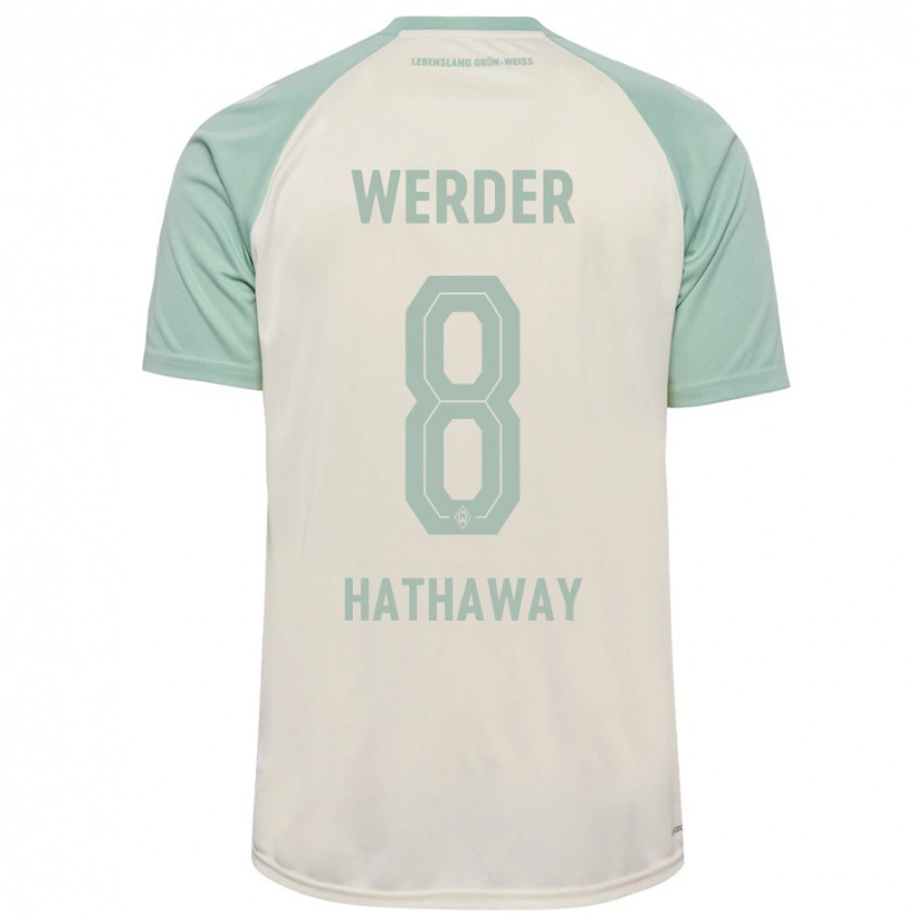 Danxen Barn Max Hathaway #8 Benvit Ljusgrön Bortatröja Matchtröjor 2024/25 Tröjor T-Tröja