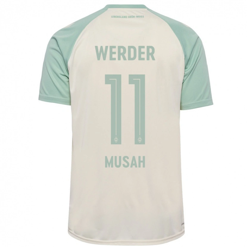 Danxen Barn Salim Musah #11 Benvit Ljusgrön Bortatröja Matchtröjor 2024/25 Tröjor T-Tröja