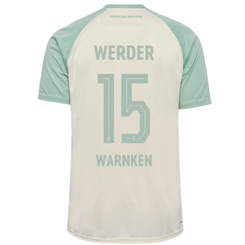 Danxen Barn Jannes Warnken #15 Benvit Ljusgrön Bortatröja Matchtröjor 2024/25 Tröjor T-Tröja