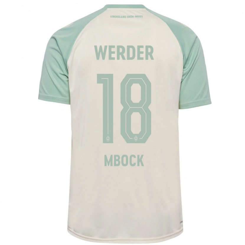 Danxen Barn Princewill Mbock #18 Benvit Ljusgrön Bortatröja Matchtröjor 2024/25 Tröjor T-Tröja