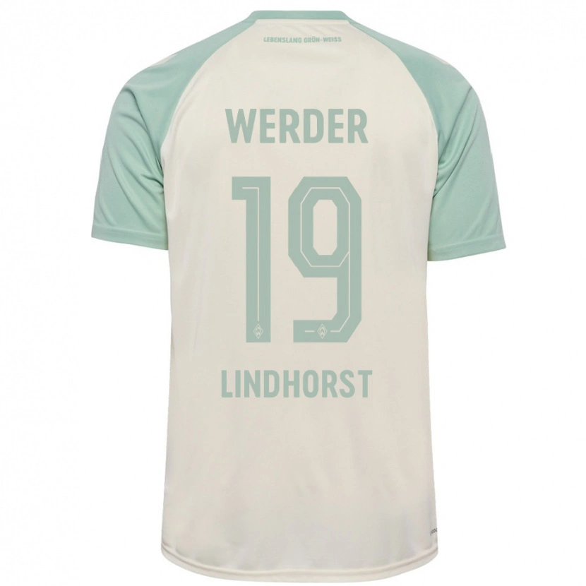 Danxen Barn Jerrit Lindhorst #19 Benvit Ljusgrön Bortatröja Matchtröjor 2024/25 Tröjor T-Tröja