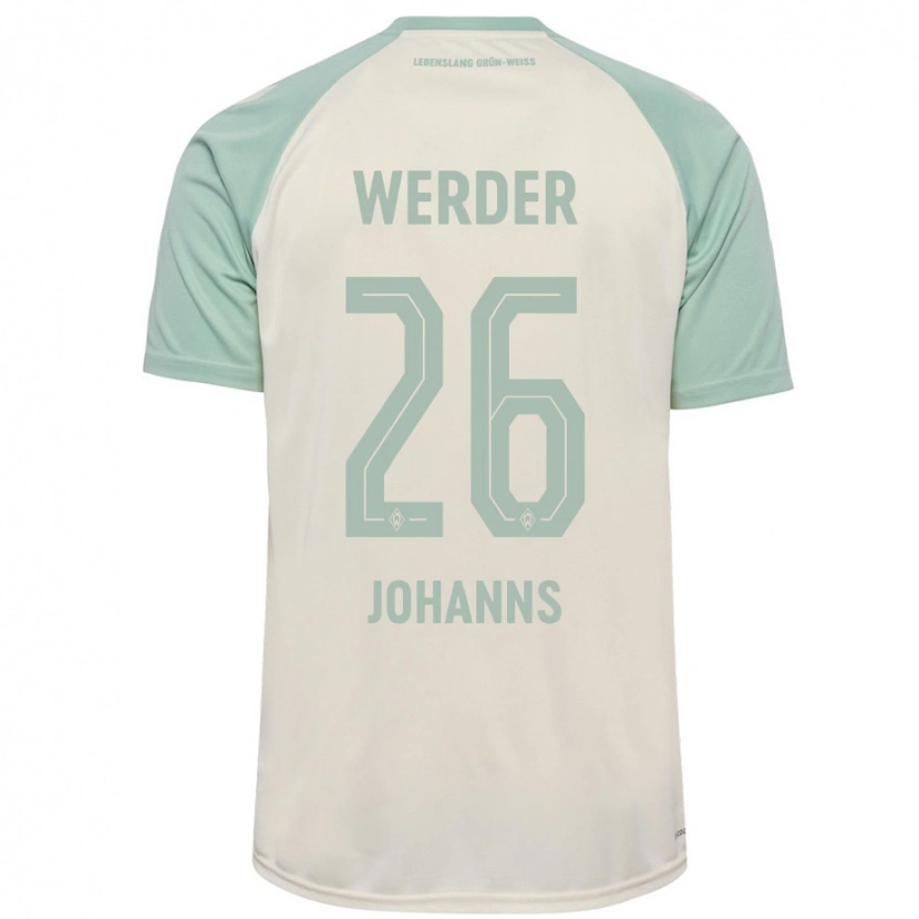 Danxen Barn Lennart Johanns #26 Benvit Ljusgrön Bortatröja Matchtröjor 2024/25 Tröjor T-Tröja