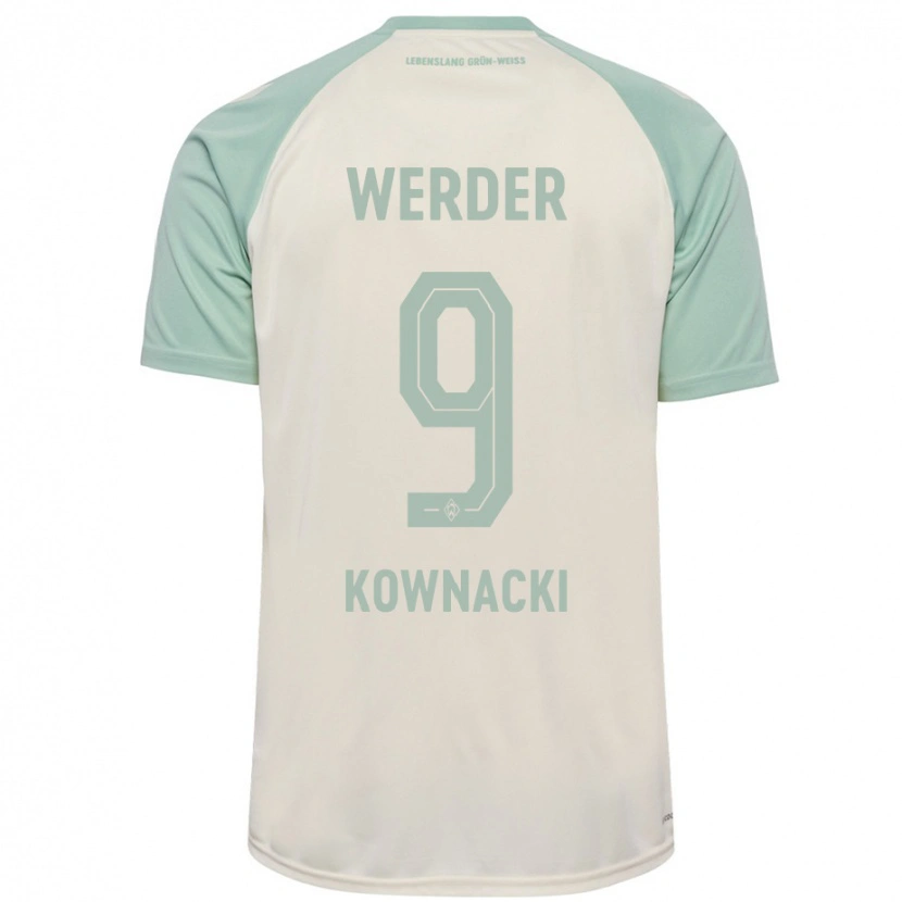 Danxen Barn Dawid Kownacki #9 Benvit Ljusgrön Bortatröja Matchtröjor 2024/25 Tröjor T-Tröja