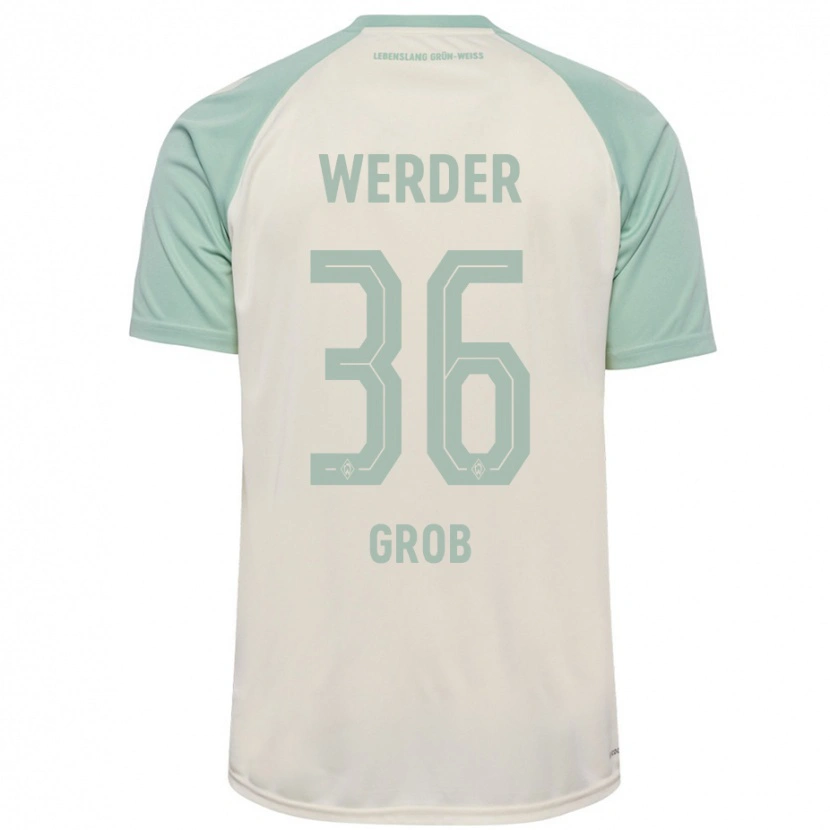 Danxen Barn Christian Groß #36 Benvit Ljusgrön Bortatröja Matchtröjor 2024/25 Tröjor T-Tröja