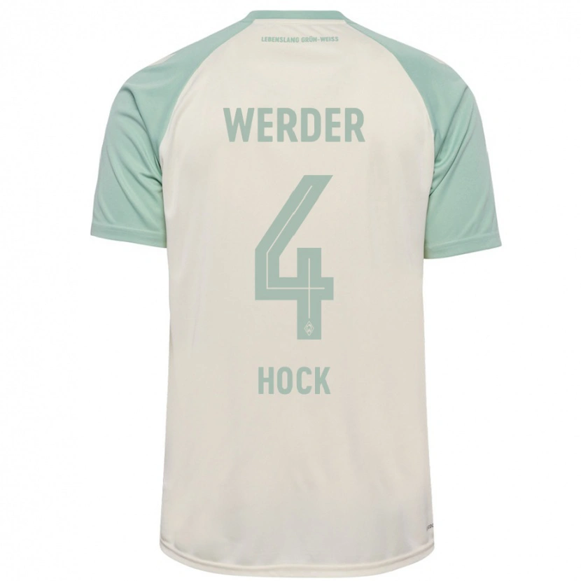 Danxen Barn Alexander Höck #4 Benvit Ljusgrön Bortatröja Matchtröjor 2024/25 Tröjor T-Tröja