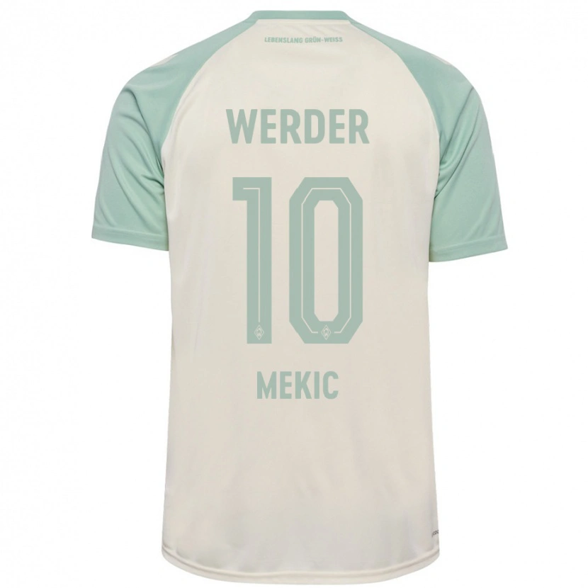Danxen Barn Elmin Mekic #10 Benvit Ljusgrön Bortatröja Matchtröjor 2024/25 Tröjor T-Tröja