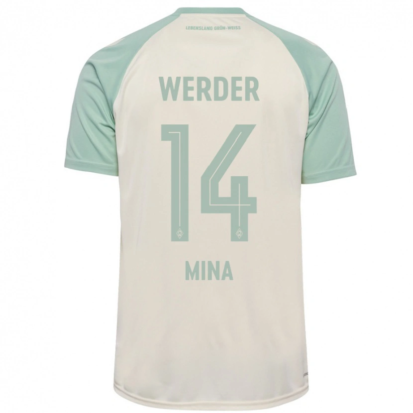 Danxen Barn Johan Mina #14 Benvit Ljusgrön Bortatröja Matchtröjor 2024/25 Tröjor T-Tröja