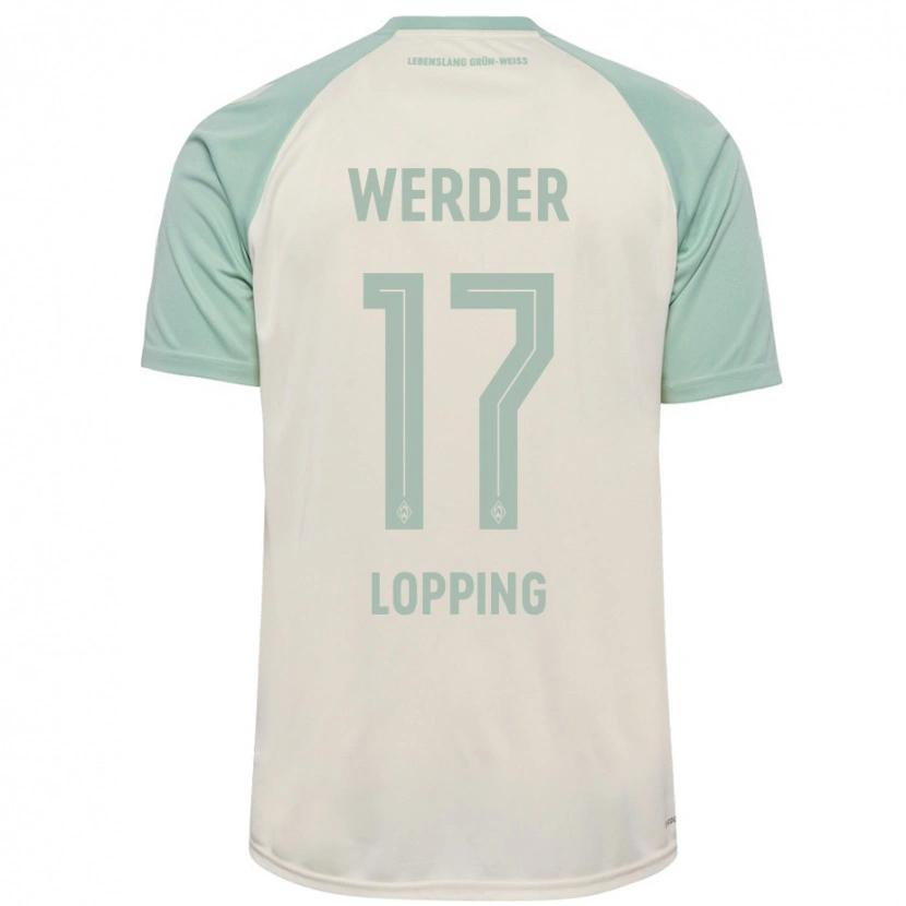 Danxen Barn Jakob Löpping #17 Benvit Ljusgrön Bortatröja Matchtröjor 2024/25 Tröjor T-Tröja