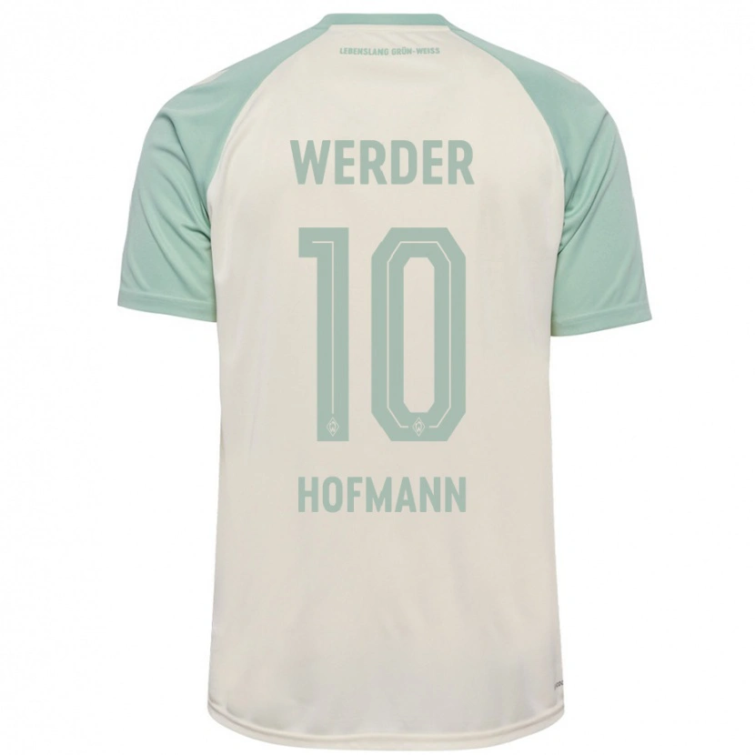 Danxen Barn Justin Hofmann #10 Benvit Ljusgrön Bortatröja Matchtröjor 2024/25 Tröjor T-Tröja