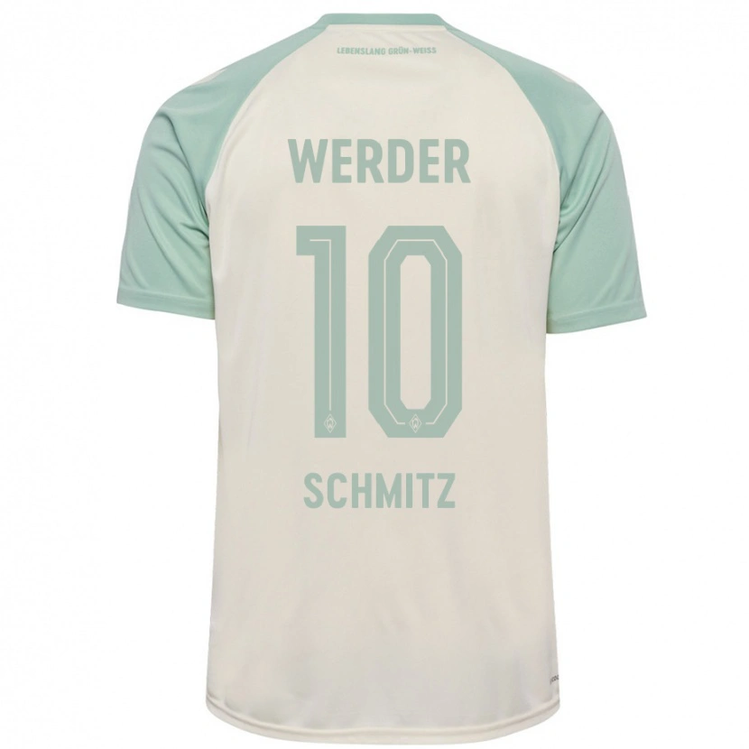 Danxen Barn Maximilian Schmitz #10 Benvit Ljusgrön Bortatröja Matchtröjor 2024/25 Tröjor T-Tröja