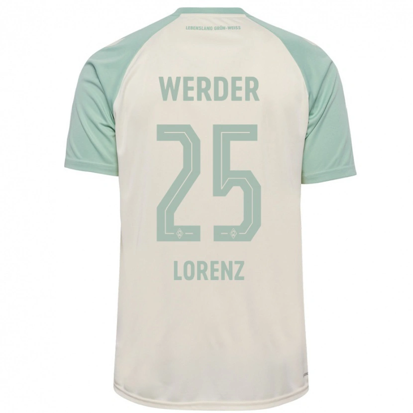 Danxen Barn Jacob Lorenz #25 Benvit Ljusgrön Bortatröja Matchtröjor 2024/25 Tröjor T-Tröja