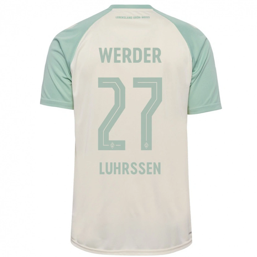 Danxen Barn Nina Luhrssen #27 Benvit Ljusgrön Bortatröja Matchtröjor 2024/25 Tröjor T-Tröja