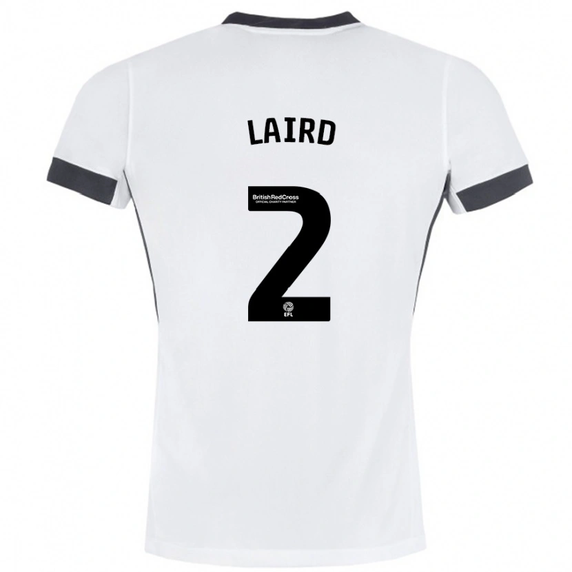Danxen Barn Ethan Laird #2 Vit Svart Bortatröja Matchtröjor 2024/25 Tröjor T-Tröja
