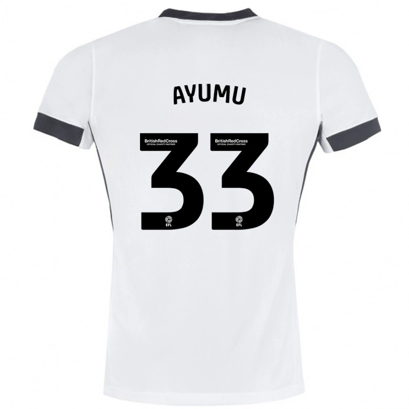 Danxen Barn Ayumu Yokoyama #33 Vit Svart Bortatröja Matchtröjor 2024/25 Tröjor T-Tröja