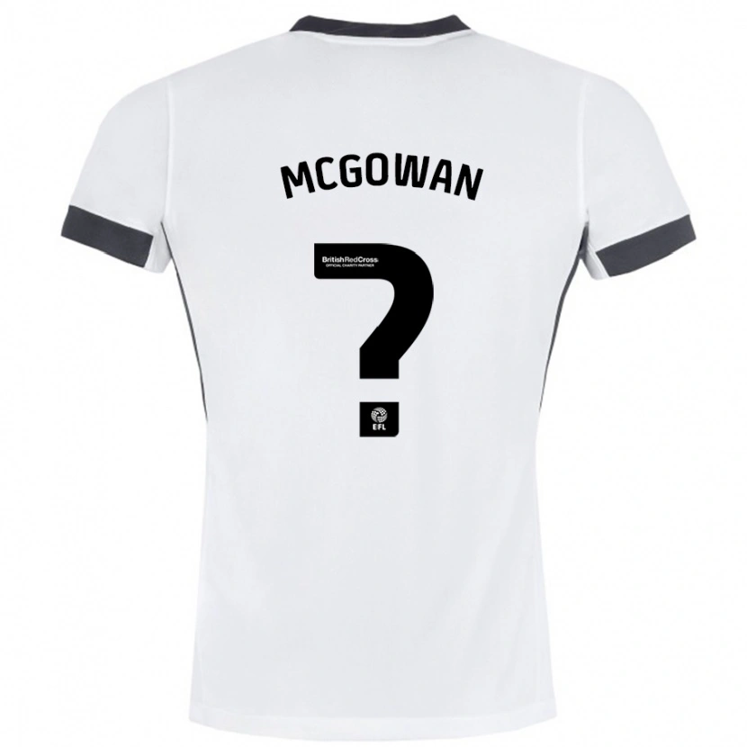 Danxen Barn Tegan Mcgowan #0 Vit Svart Bortatröja Matchtröjor 2024/25 Tröjor T-Tröja
