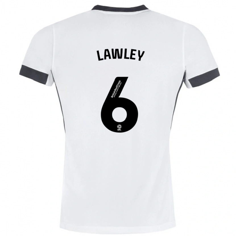 Danxen Barn Gemma Lawley #6 Vit Svart Bortatröja Matchtröjor 2024/25 Tröjor T-Tröja