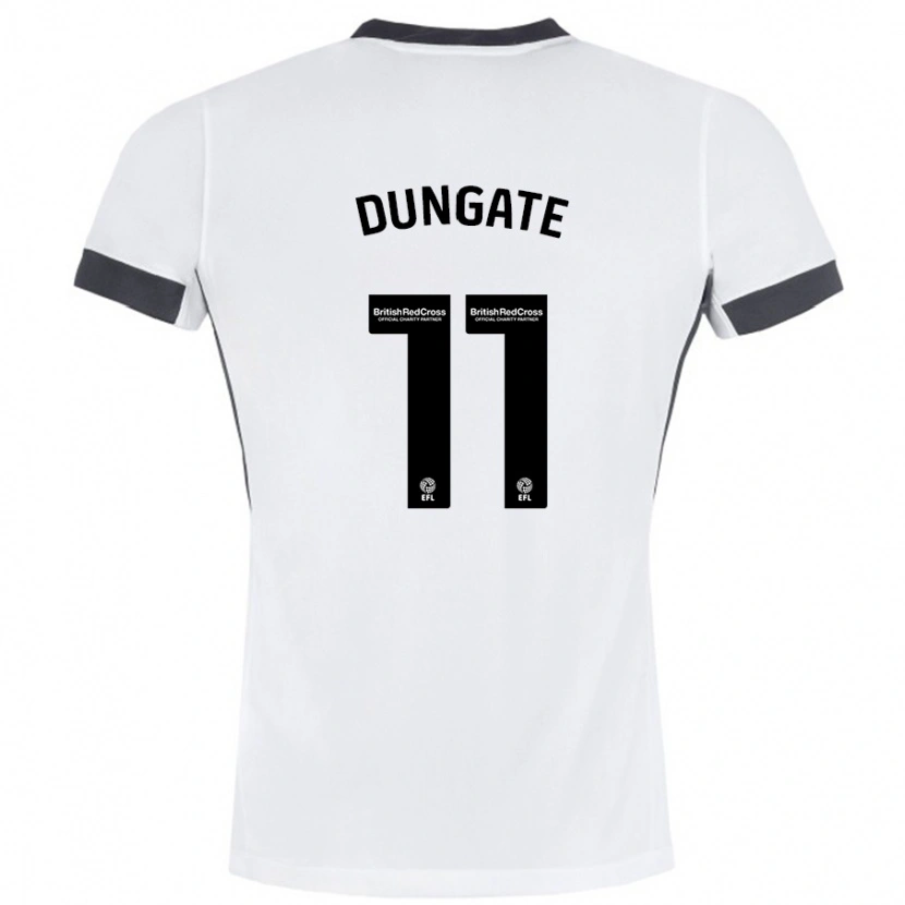 Danxen Barn Katie Dungate #11 Vit Svart Bortatröja Matchtröjor 2024/25 Tröjor T-Tröja