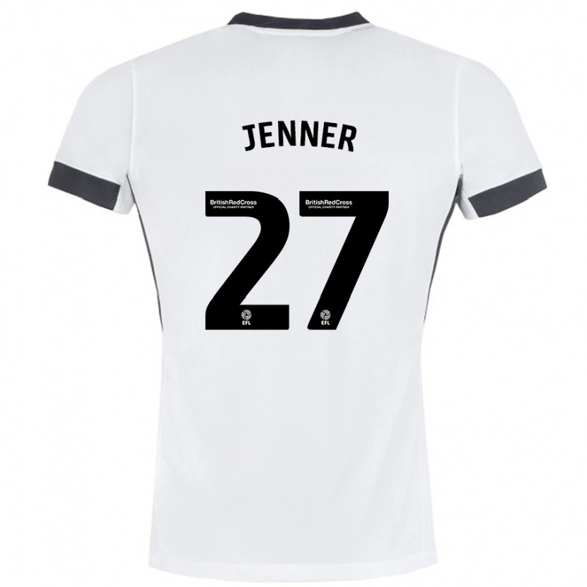 Danxen Barn Abbi Jenner #27 Vit Svart Bortatröja Matchtröjor 2024/25 Tröjor T-Tröja