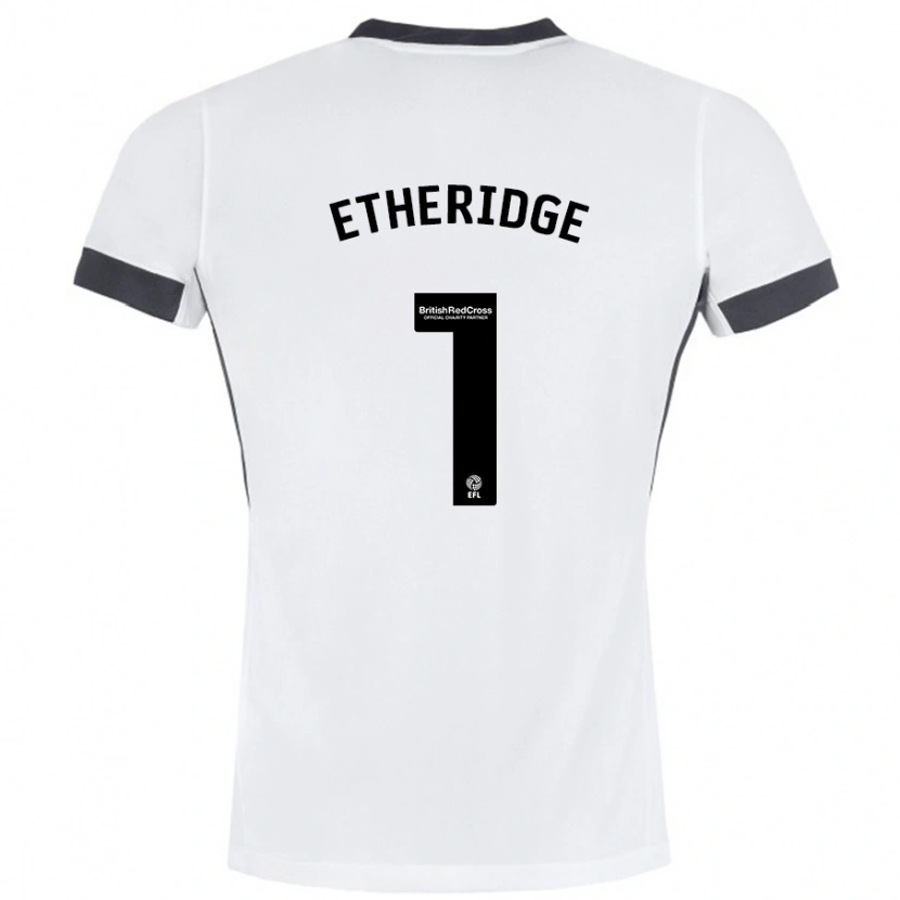 Danxen Barn Neil Etheridge #1 Vit Svart Bortatröja Matchtröjor 2024/25 Tröjor T-Tröja