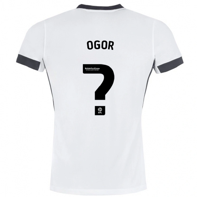 Danxen Barn Chris Ogor #0 Vit Svart Bortatröja Matchtröjor 2024/25 Tröjor T-Tröja
