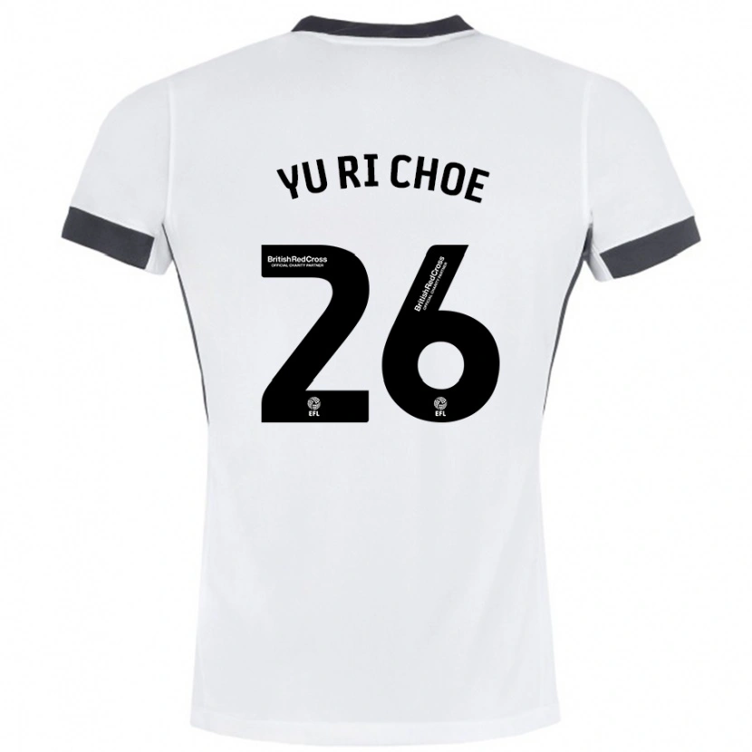 Danxen Barn Yu-Ri Choe #26 Vit Svart Bortatröja Matchtröjor 2024/25 Tröjor T-Tröja