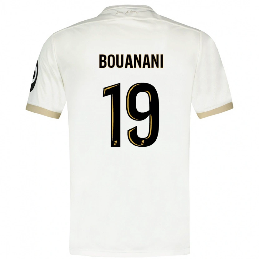 Danxen Barn Badredine Bouanani #19 Vitguld Bortatröja Matchtröjor 2024/25 Tröjor T-Tröja