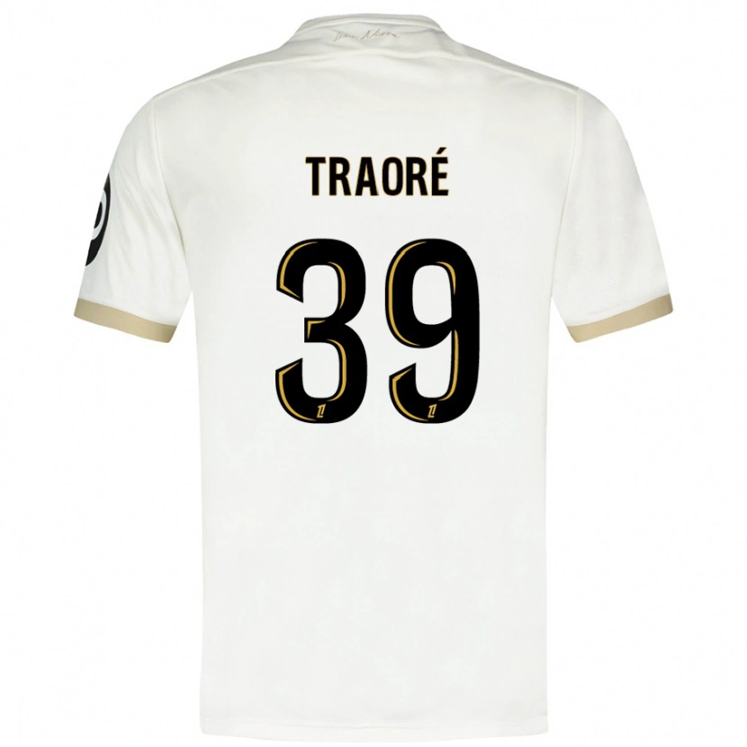 Danxen Barn Daouda Traoré #39 Vitguld Bortatröja Matchtröjor 2024/25 Tröjor T-Tröja