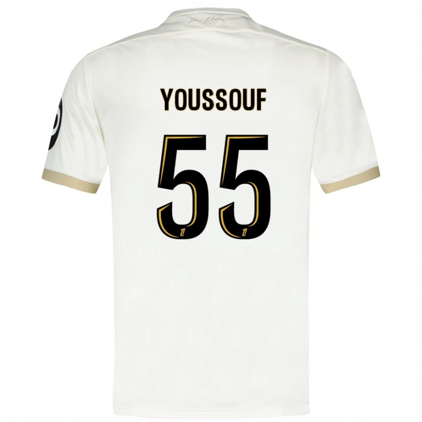 Danxen Barn Youssouf Ndayishimiye #55 Vitguld Bortatröja Matchtröjor 2024/25 Tröjor T-Tröja