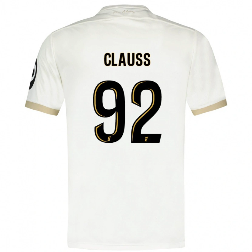 Danxen Barn Jonathan Clauss #92 Vitguld Bortatröja Matchtröjor 2024/25 Tröjor T-Tröja