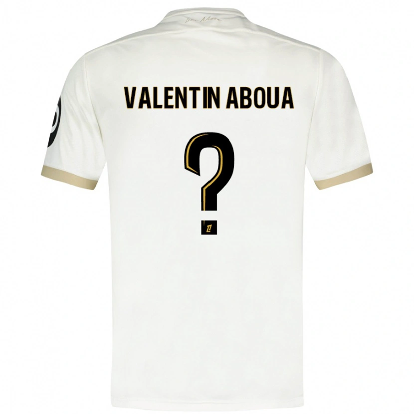 Danxen Barn Louis Valentin Aboua #0 Vitguld Bortatröja Matchtröjor 2024/25 Tröjor T-Tröja