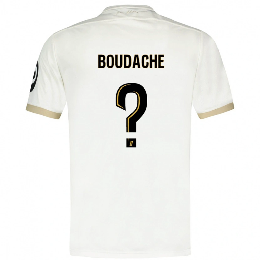 Danxen Barn Kaïl Boudache #0 Vitguld Bortatröja Matchtröjor 2024/25 Tröjor T-Tröja