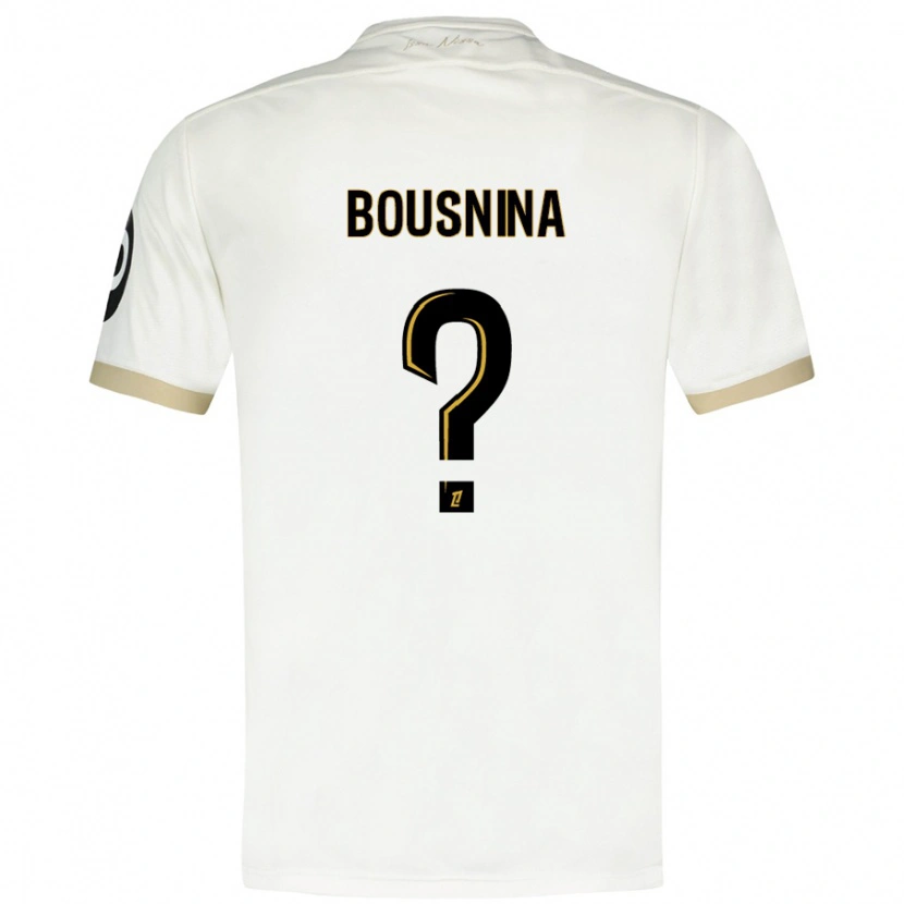 Danxen Barn Farès Bousnina #0 Vitguld Bortatröja Matchtröjor 2024/25 Tröjor T-Tröja