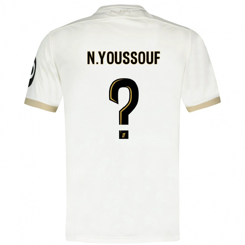 Danxen Barn Naké Youssouf #0 Vitguld Bortatröja Matchtröjor 2024/25 Tröjor T-Tröja