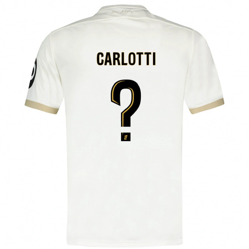 Danxen Barn Mathis Carlotti #0 Vitguld Bortatröja Matchtröjor 2024/25 Tröjor T-Tröja
