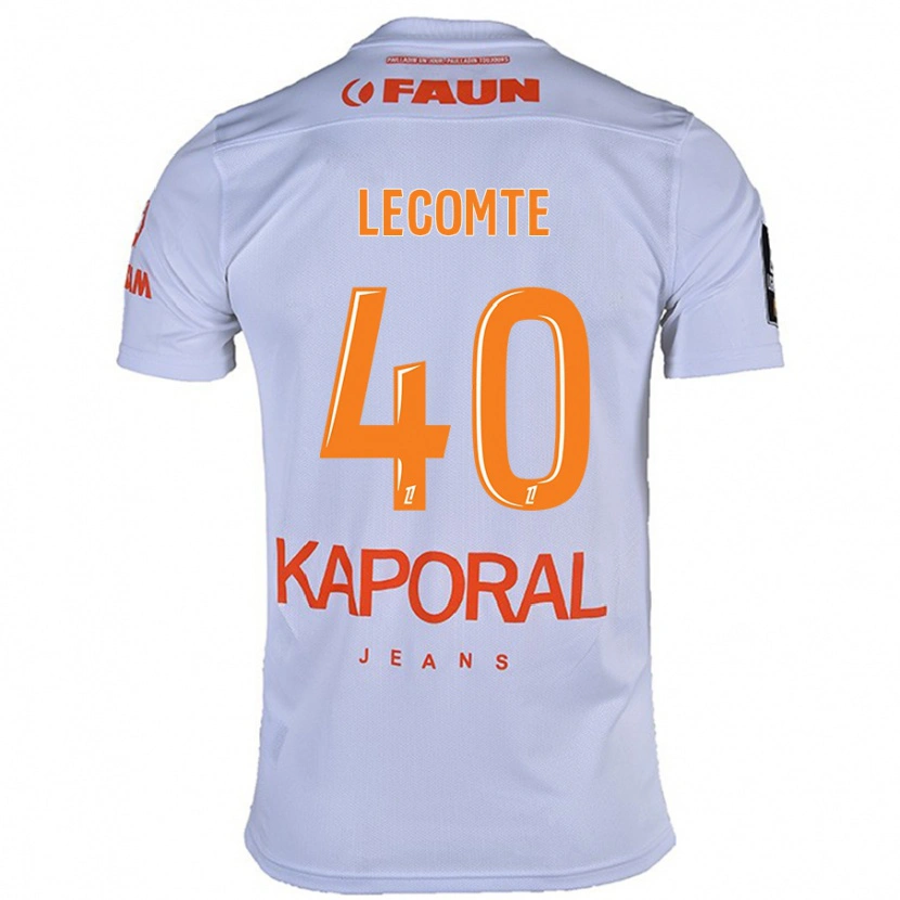 Danxen Barn Benjamin Lecomte #40 Vit Bortatröja Matchtröjor 2024/25 Tröjor T-Tröja