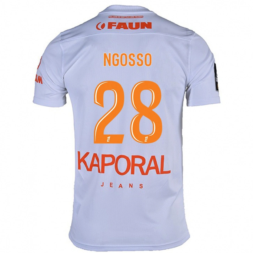 Danxen Barn Glenn Ngosso #28 Vit Bortatröja Matchtröjor 2024/25 Tröjor T-Tröja