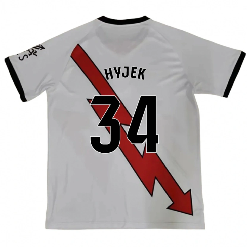 Danxen Barn David Hyjek #34 Röd Bortatröja Matchtröjor 2024/25 Tröjor T-Tröja