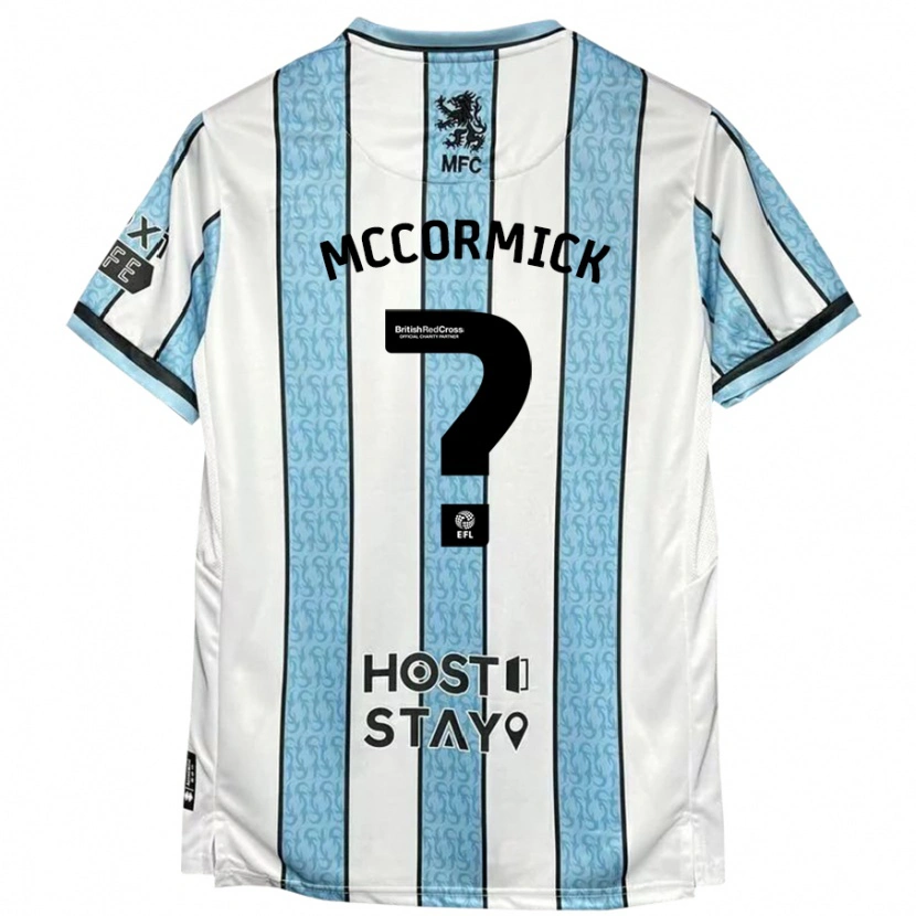 Danxen Barn George Mccormick #0 Vit Blå Bortatröja Matchtröjor 2024/25 Tröjor T-Tröja
