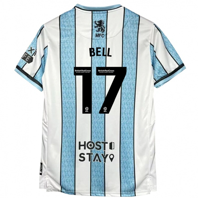 Danxen Barn Millie Bell #17 Vit Blå Bortatröja Matchtröjor 2024/25 Tröjor T-Tröja