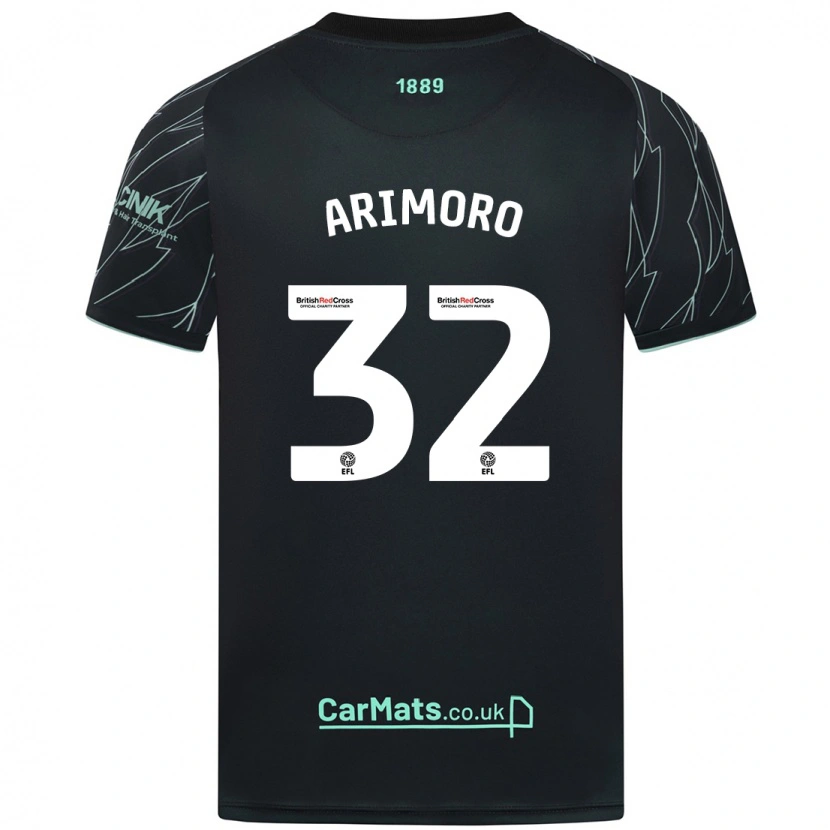 Danxen Barn Juliet Adebowale-Arimoro #32 Svart Grön Bortatröja Matchtröjor 2024/25 Tröjor T-Tröja