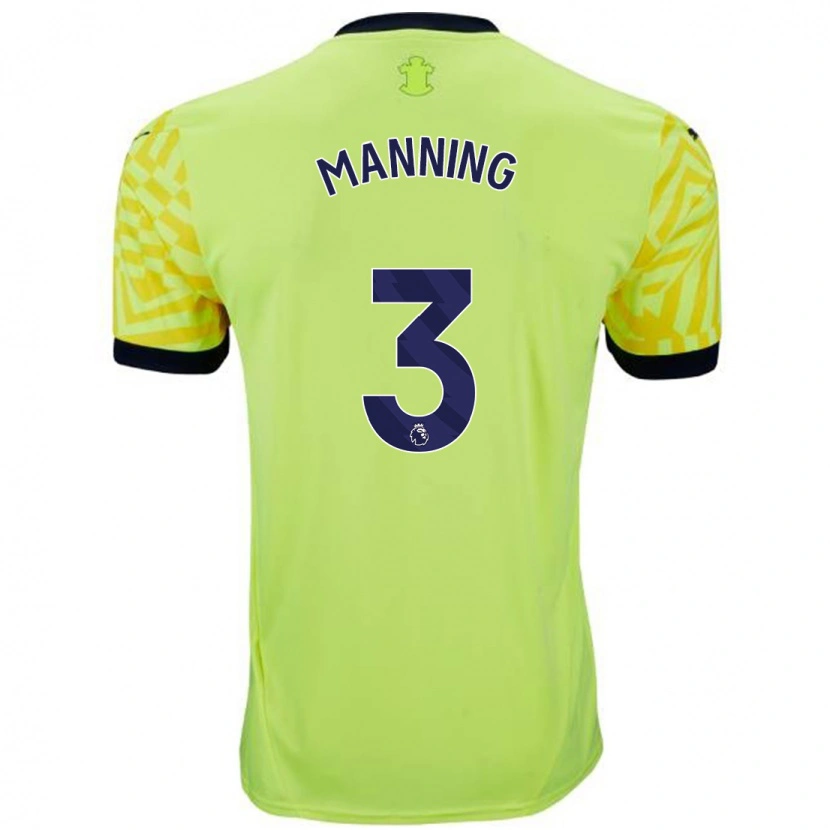 Danxen Barn Ryan Manning #3 Gul Bortatröja Matchtröjor 2024/25 Tröjor T-Tröja