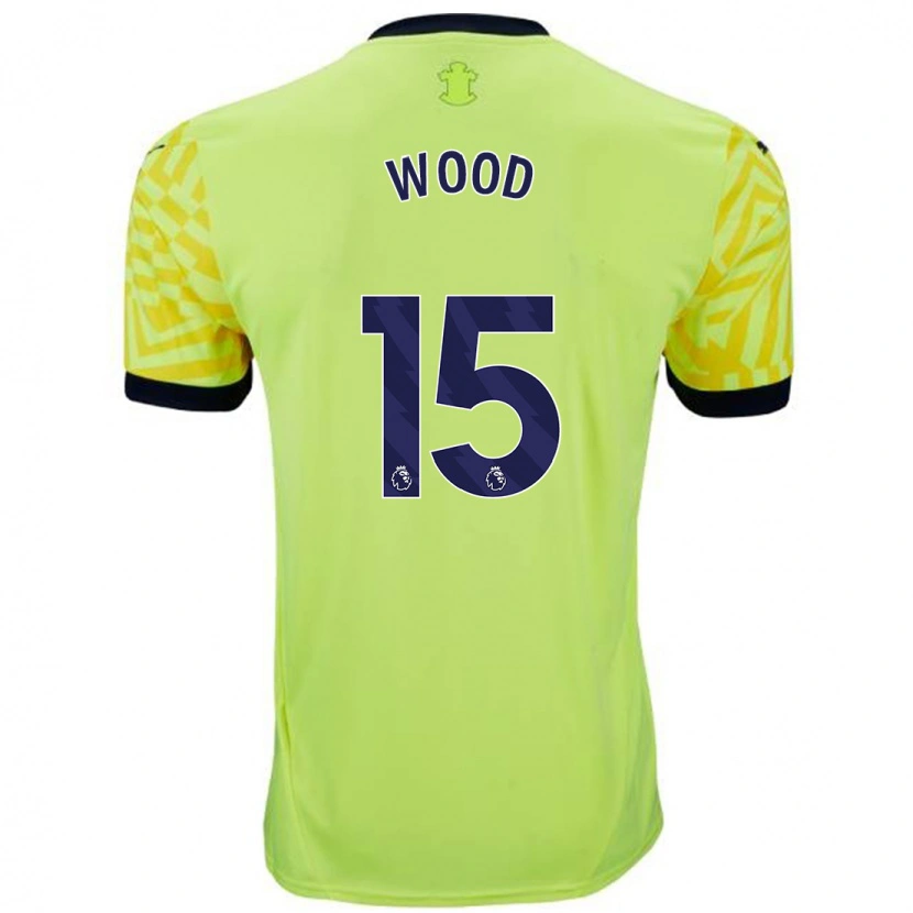 Danxen Barn Nathan Wood #15 Gul Bortatröja Matchtröjor 2024/25 Tröjor T-Tröja