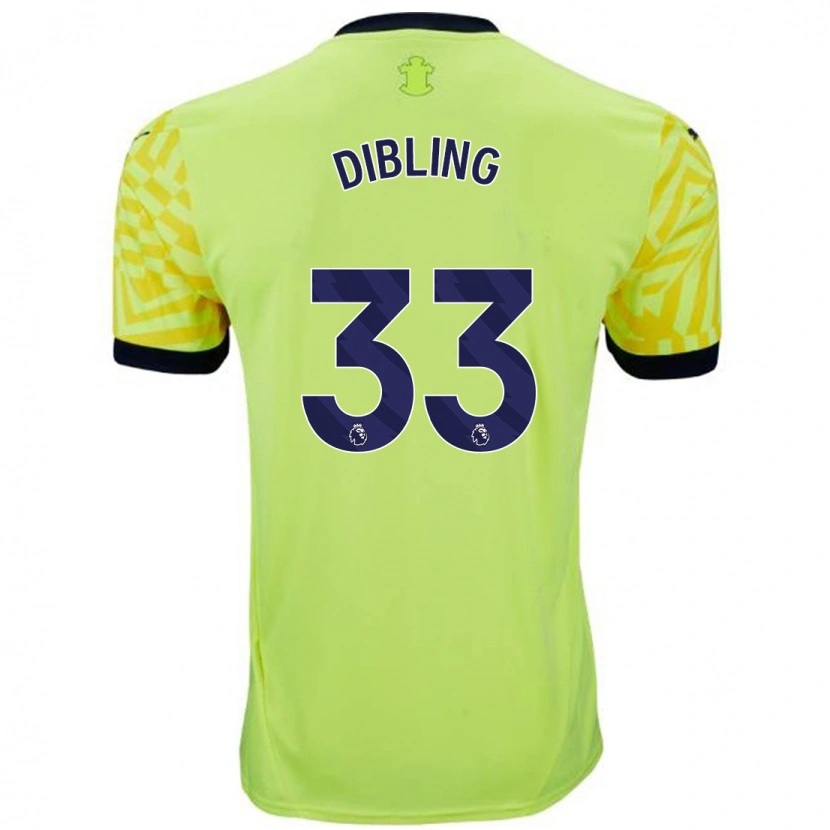 Danxen Barn Tyler Dibling #33 Gul Bortatröja Matchtröjor 2024/25 Tröjor T-Tröja