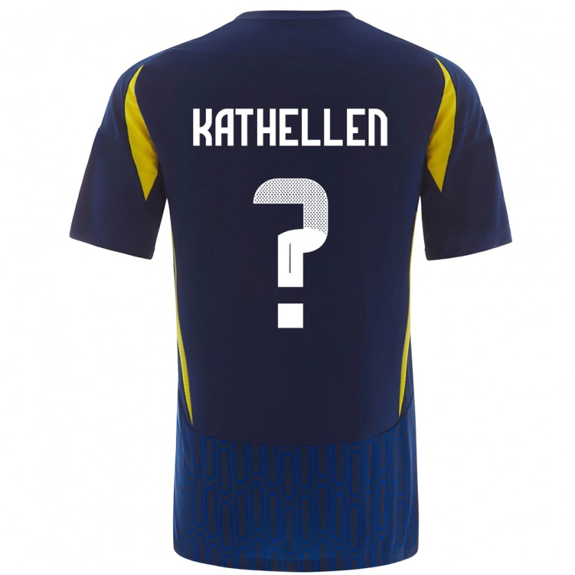 Danxen Barn Kathellen #0 Blågul Bortatröja Matchtröjor 2024/25 Tröjor T-Tröja