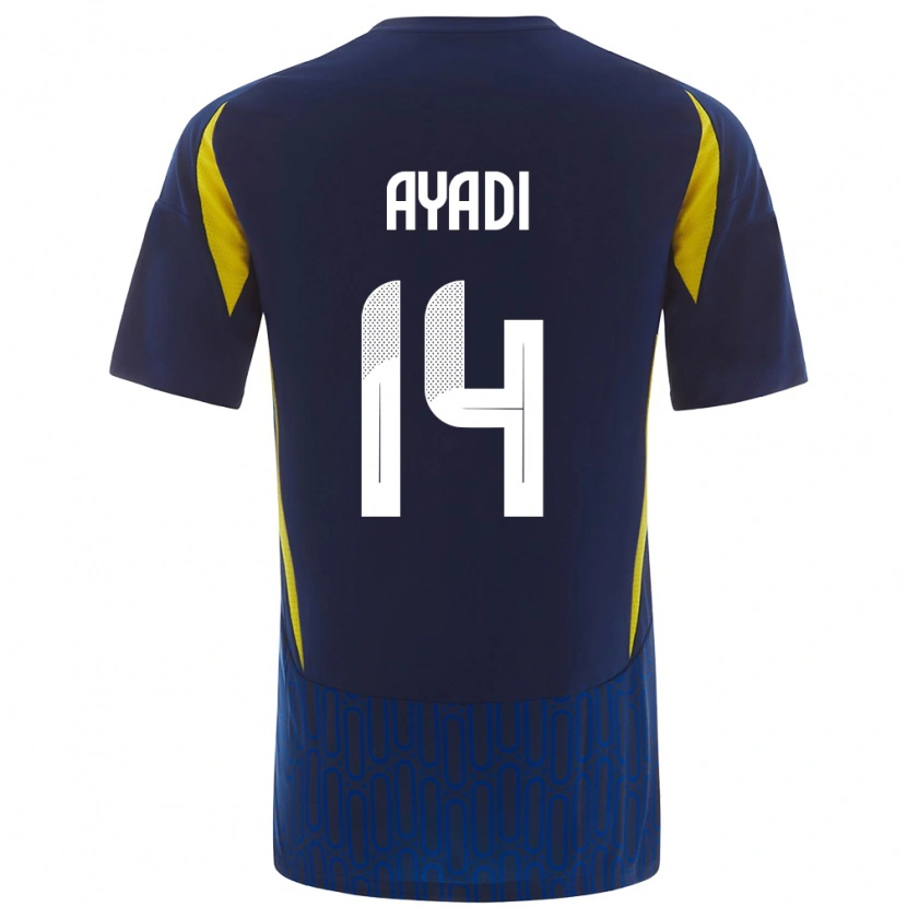 Danxen Barn Ghada Ayadi #14 Blågul Bortatröja Matchtröjor 2024/25 Tröjor T-Tröja