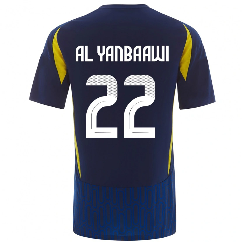 Danxen Barn Tahani Al-Yanbaawi #22 Blågul Bortatröja Matchtröjor 2024/25 Tröjor T-Tröja
